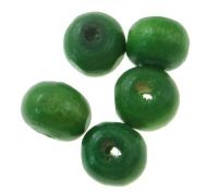 Dyed wooden beads 06mm, green, packing approx 100 pcs